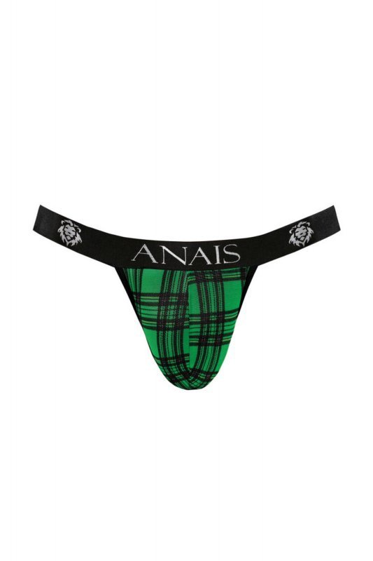 Sexy majtki męskie jockstrapy zielona krata Magic jock strap S
