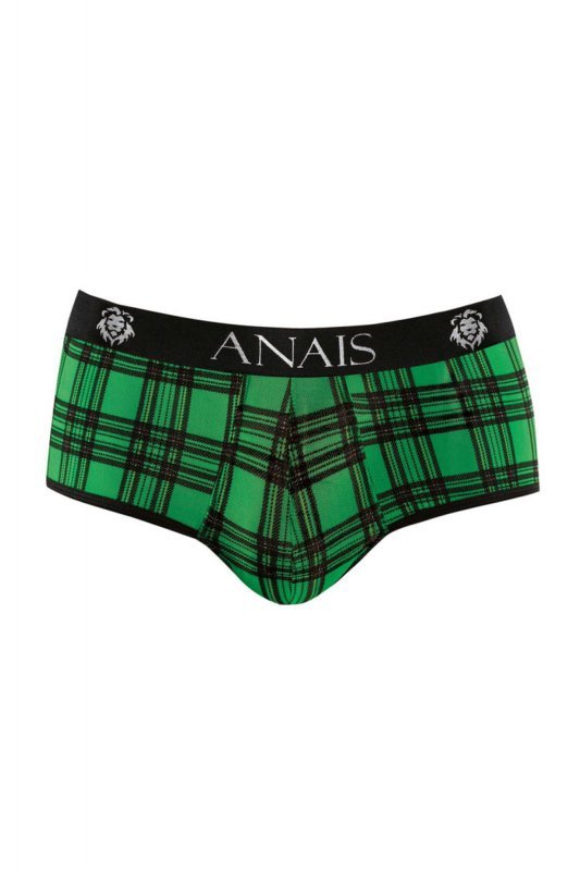 Sexy bokserki męskie jockstrapy zielona krata Magic jock bikini XXL