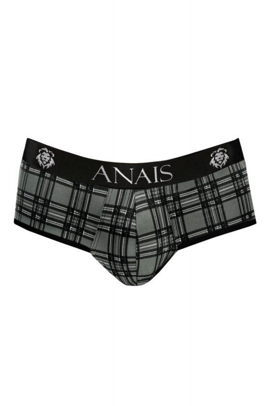 Męskie jockstrapy odkryte pośladki bokserki szara krata Balance jock strap S