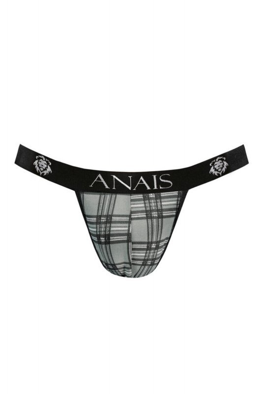 Męskie jockstrapy odkryte pośladki szara krata Balance jock strap XXL