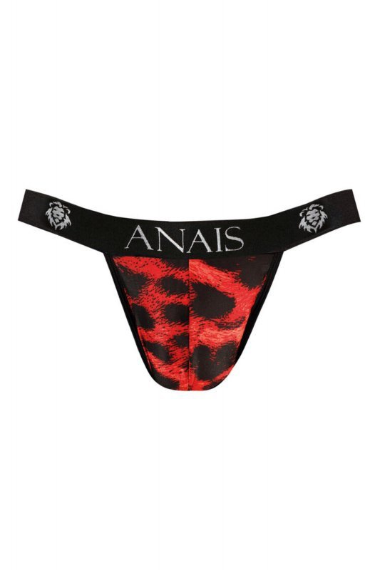 Męskie jockstrapy majtki czerwona panterka Savage jock strap L