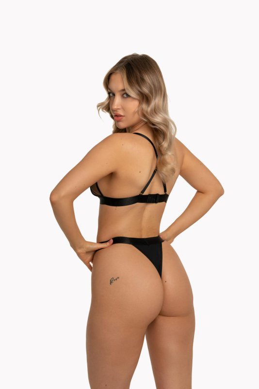 MAURA SET BLACK BRA+THONG L/XL
