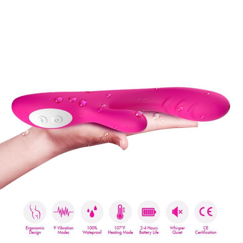 Wibrator sex stymulator króliczek z funkcją grzania