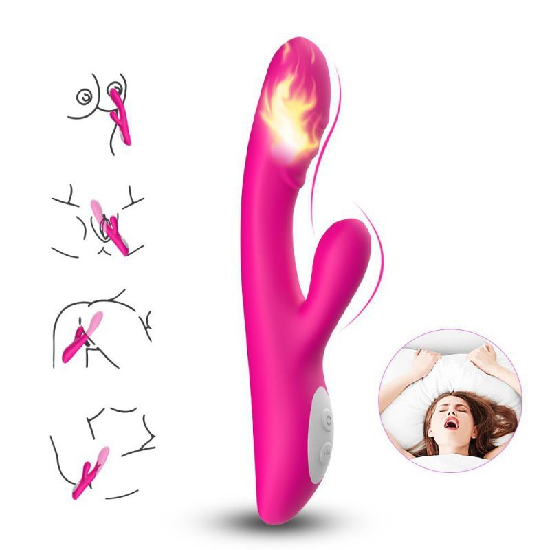 Wibrator sex stymulator króliczek z funkcją grzania