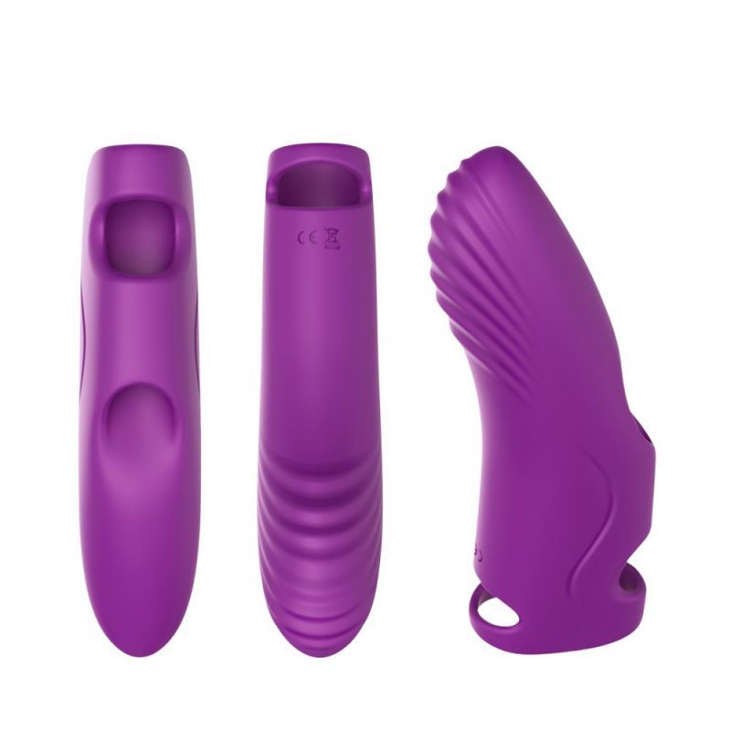 Wibrator nakładka na palec sex masażer stymulator punktu G fioletowy