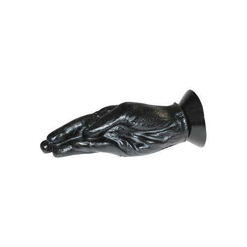 Czarne dildo do fistingu ręka na przyssawce 18 cm