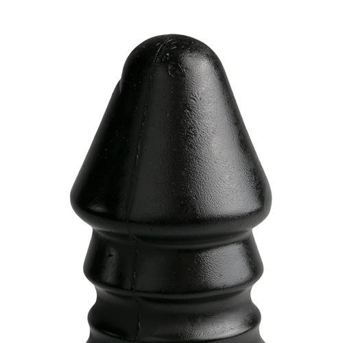 Dildo prążkowane czarne 26 cm