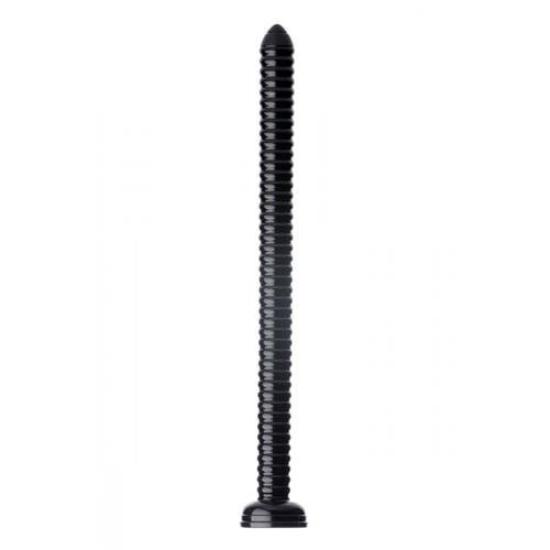 Mega długie prążkowane dildo analne na przyssawce 48 cm