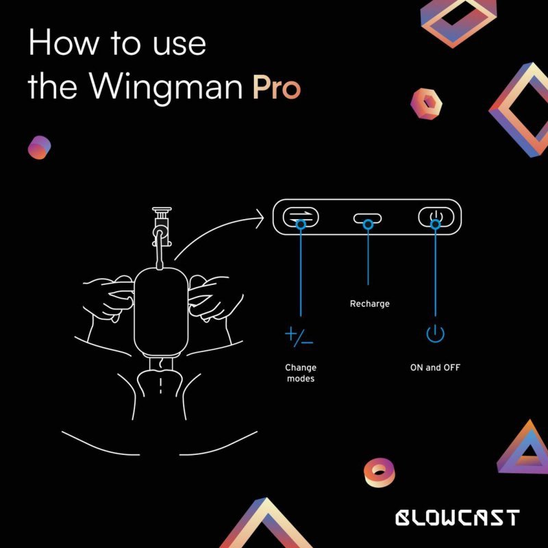 Automatyczny masturbator z uchwytem na smartfon Blowcast Wingman Pro