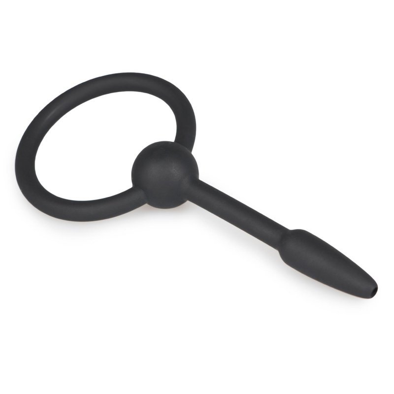 Dilator do penisa z zawleczką Small Silicone Penis Plug With Pull