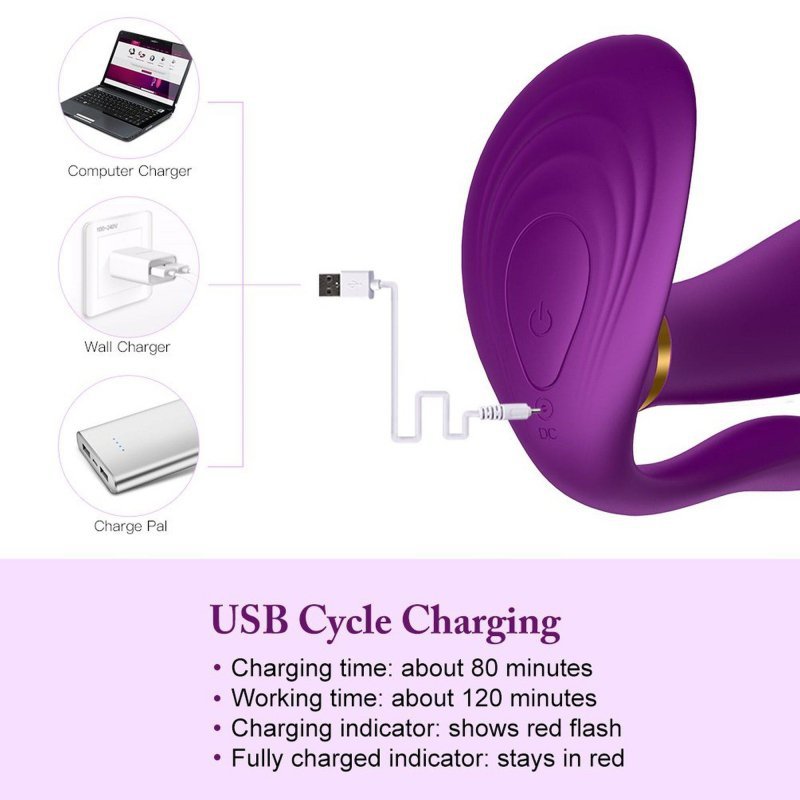 Remote wearable vibrator purple