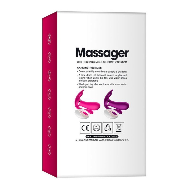 Remote wearable vibrator red