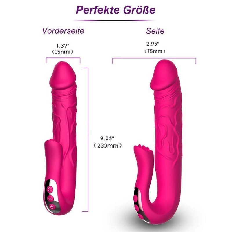 Realistyczne wibrujące dildo masażer łechtaczki mega orgazm