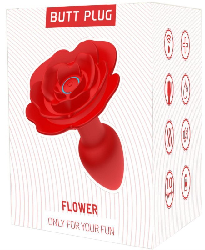 Korek analny rotacja Rose rotating anal plug
