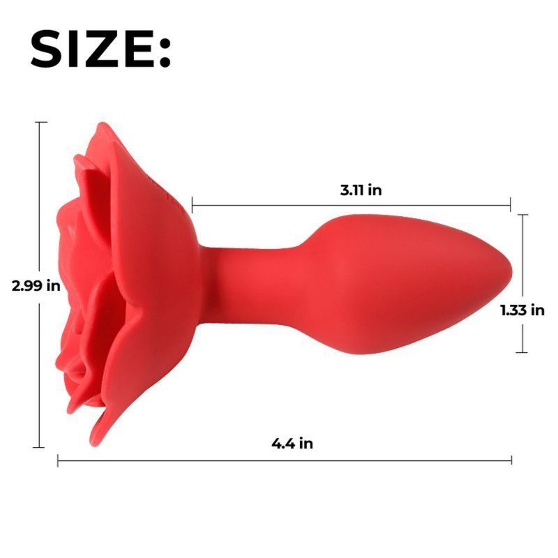 Korek analny rotacja Rose rotating anal plug