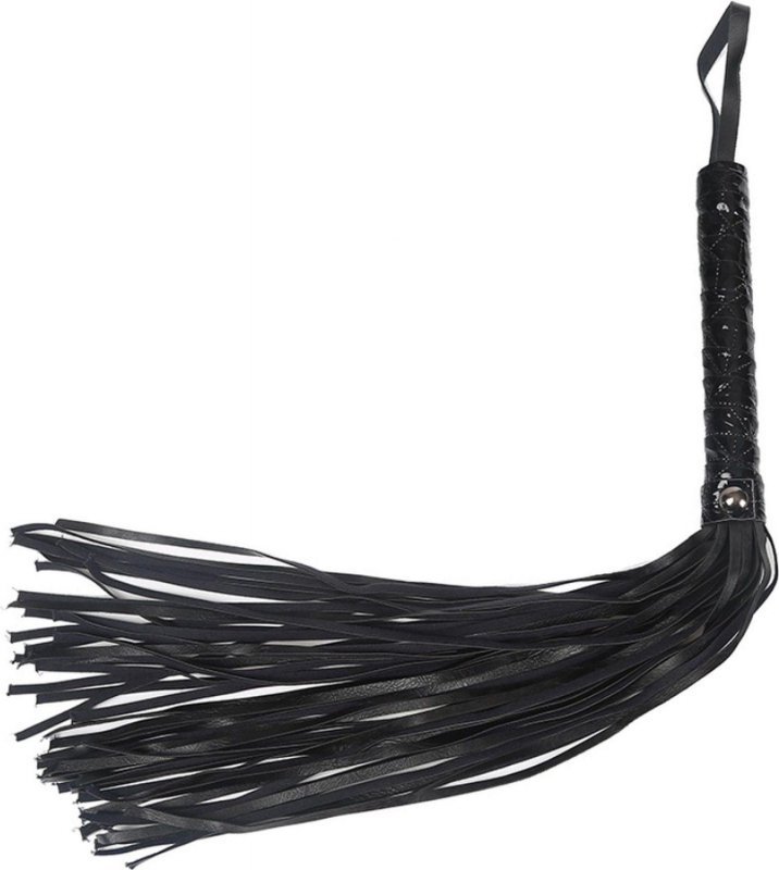 Czarny pejcz z frędzlami do BDSM Fetish Fever
