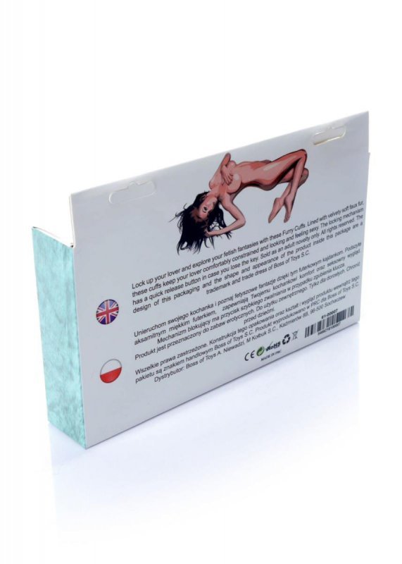Futrzane kajdanki fetish boss furry cuffs 
