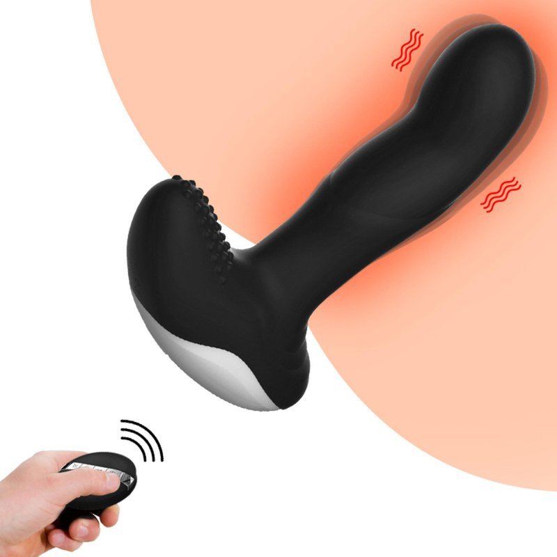 Podgrzewany wibrujący korek analny stymulator punktu p sterowany pilotem 