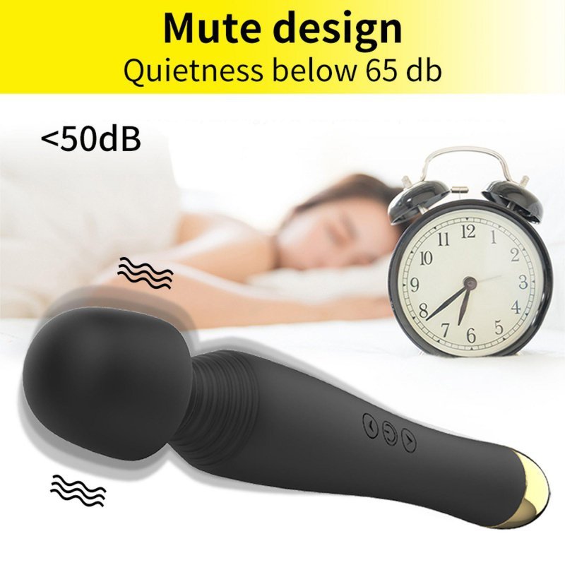 Stymulator silicone massager black usb 6 vibration