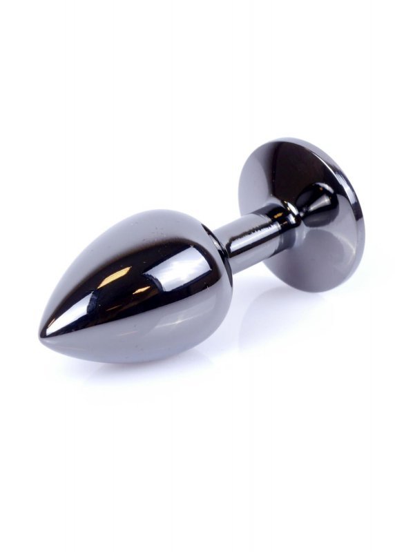 Korek analny z kryształem Jewellery Dark Silver PLUG- Red