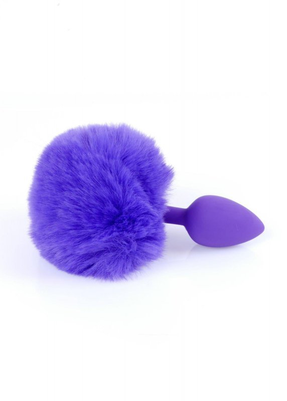 Korek analny ogonek króliczka Jewellery Silicon PLUG - Bunny Tail - Purple