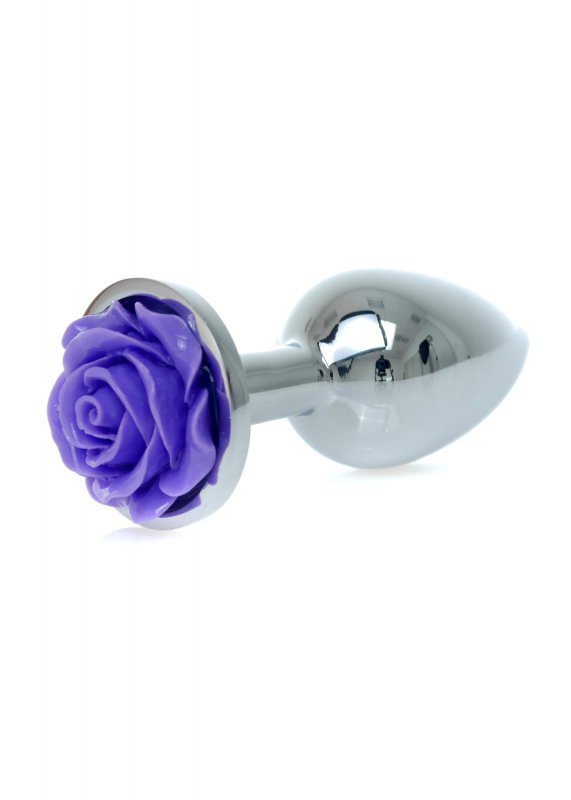 Plug jewellery silver plug rose- purple