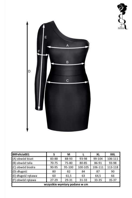 Bielizna - Brfelicia001 sukienka czarna rozmiar XXL