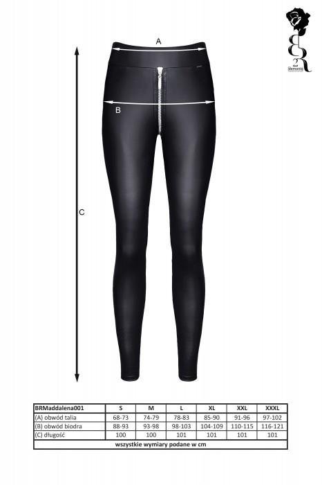 Seksowne leginsy wetlook BRMADDALENA001 S