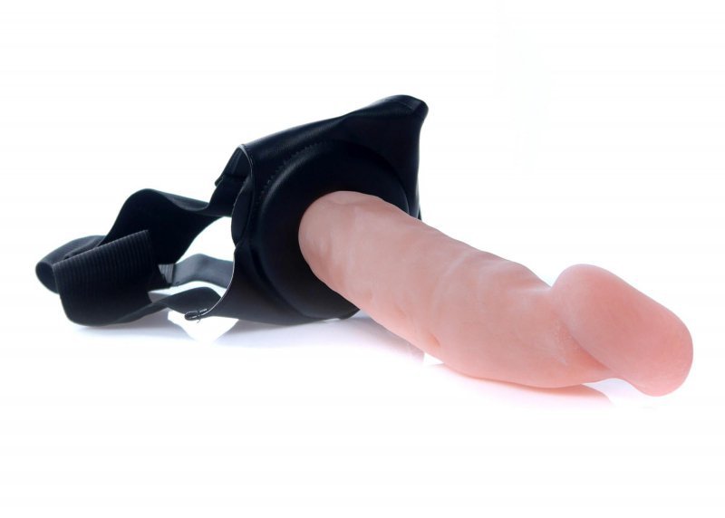 Realistyczna proteza penisa cyber skóra dildo przedłużka strap on z wibracją