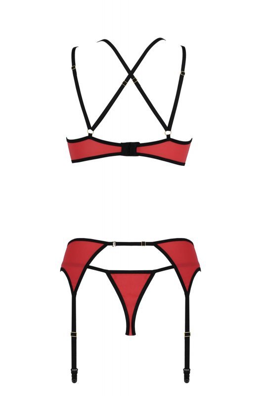 Bielizna Magnolia set red XXL/XXXL
