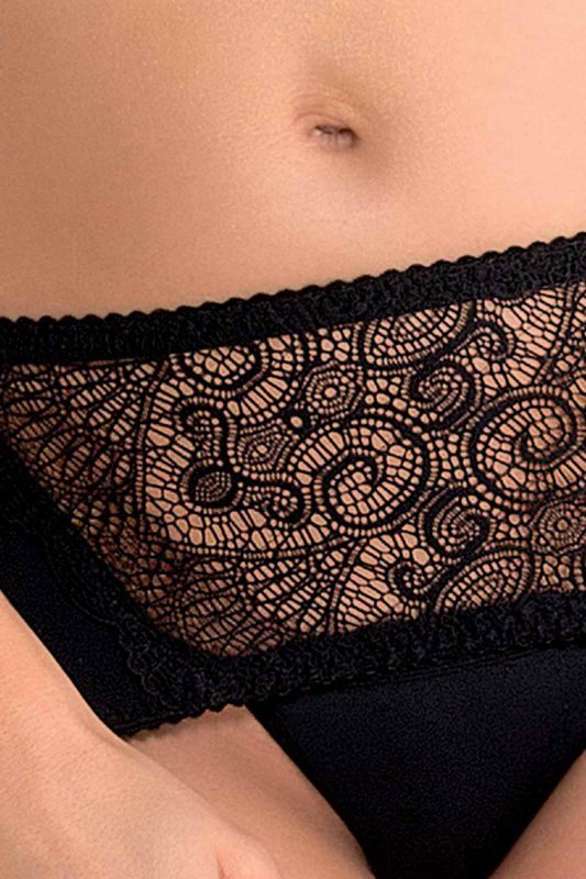 Bielizna Alina set with open bra black L/XL - Casmir