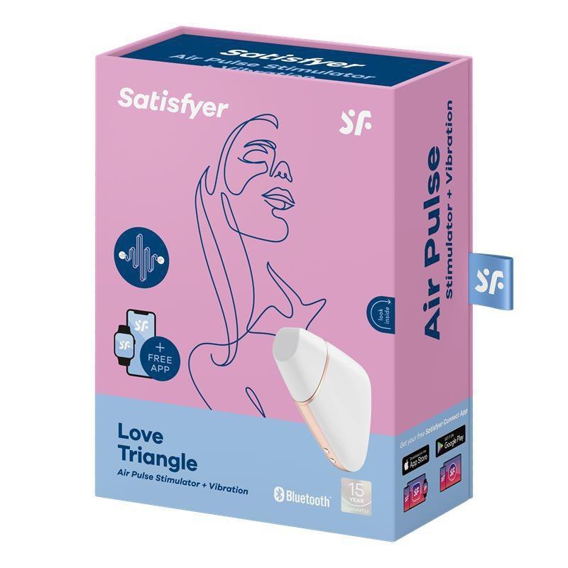 Dyskretny powietrzny masażer łechtaczki z aplikacją Satisfyer