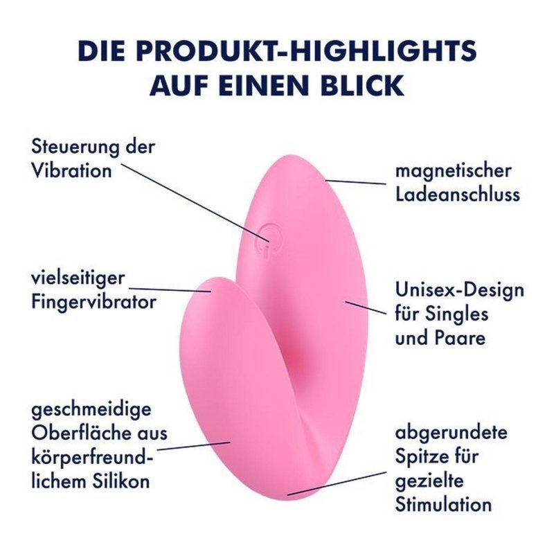 Dyskretny masażer na palec Satisfyer Love Riot różowy