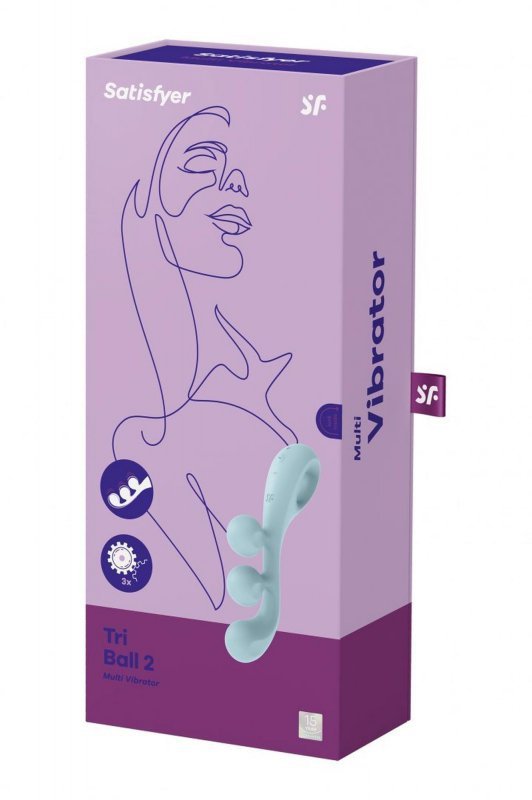 Masażer z kulkami Satisfyer Tri Ball 2 błękitny