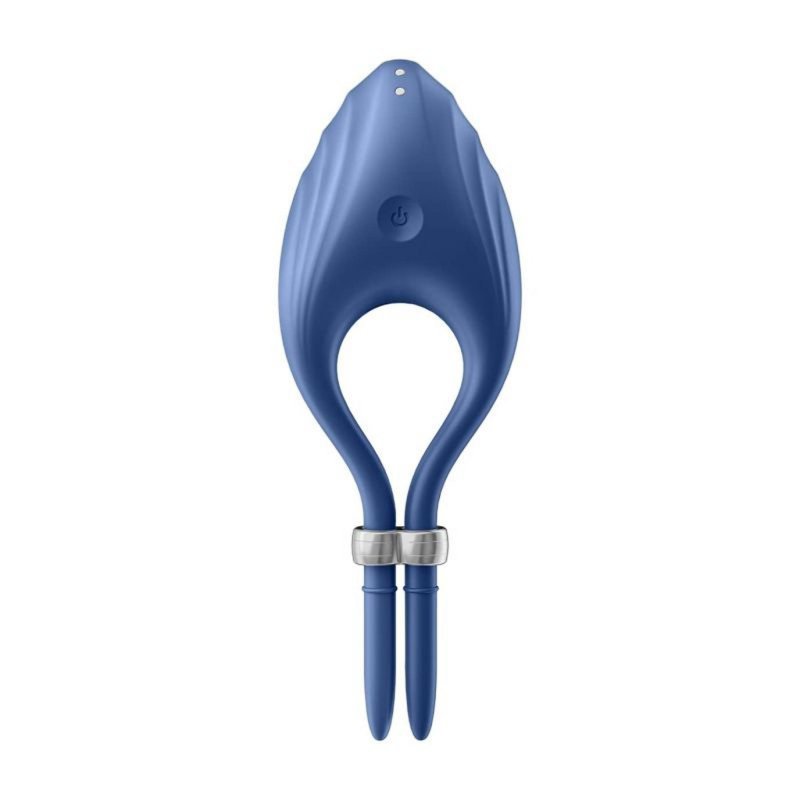 Regulowany pierścień erekcyjny z wibracją Satisfyer Duelist niebieski