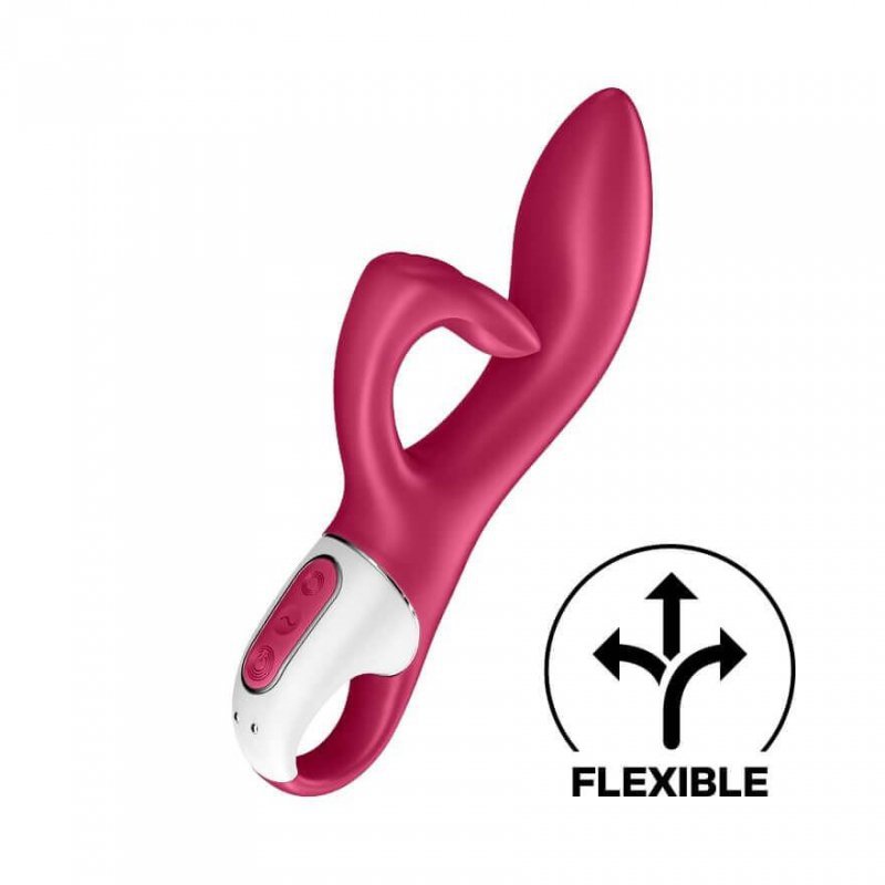 Wibrator z masażerem łechtaczki Satisfyer Embrace me bordowy