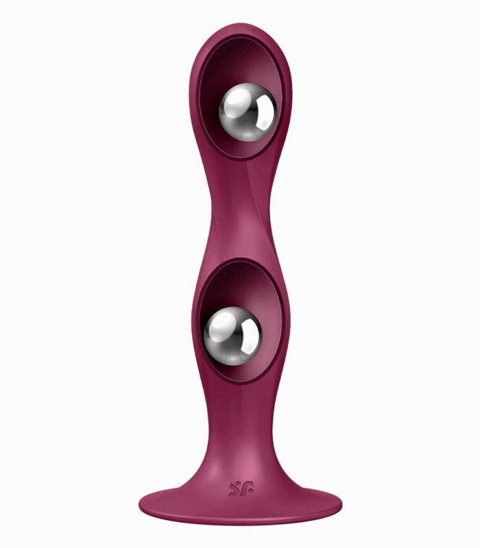Wibrator anal Satisfyer Double Ball-R czerwony