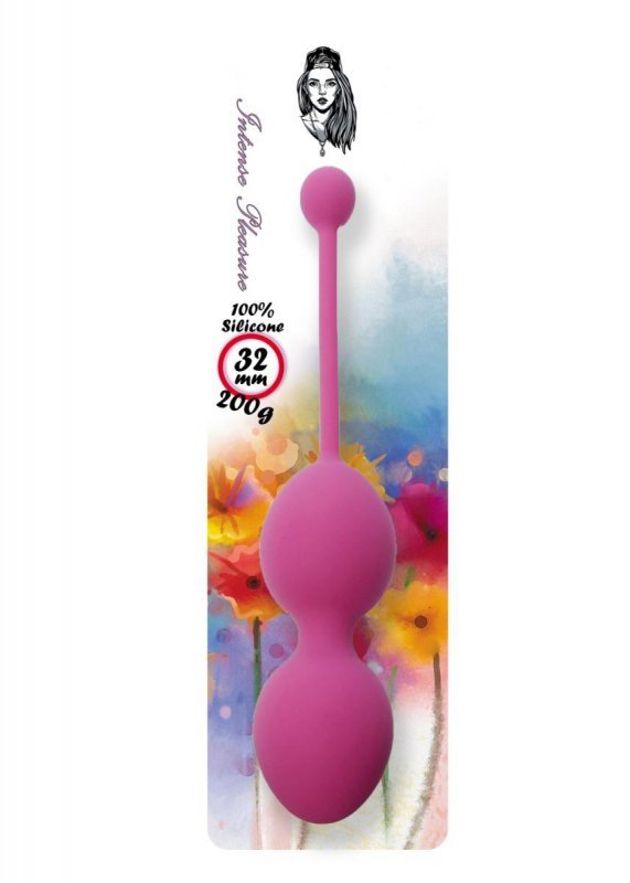 Silicone kegel balls 32mm 200g dark pink - boss series