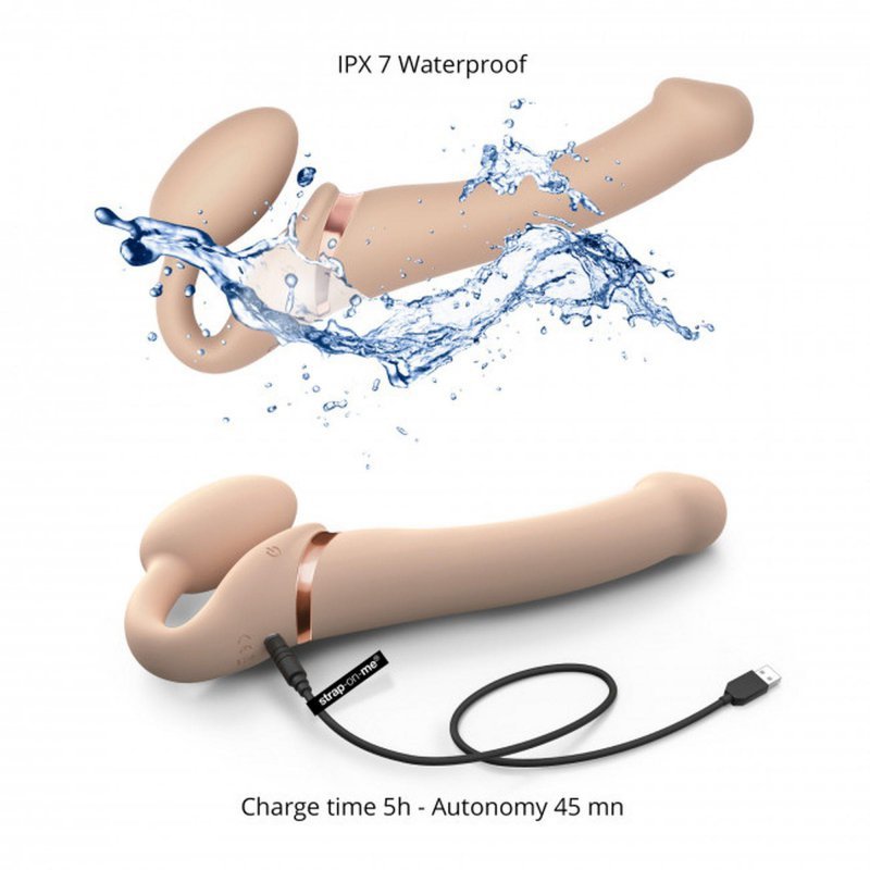 Vibrating Strapon - L - vanilla