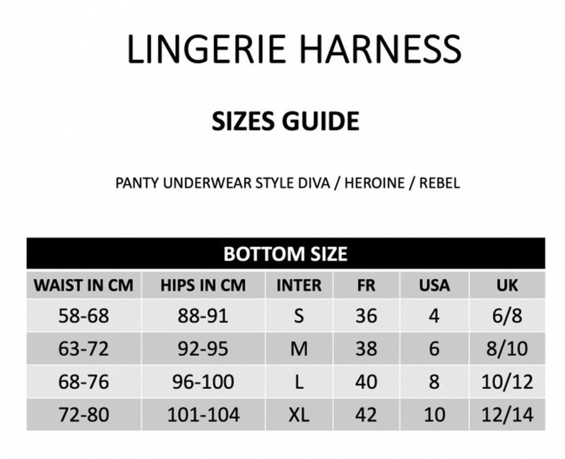 Majtki do Strapon penisa Harness Lingerie Heroine - S
