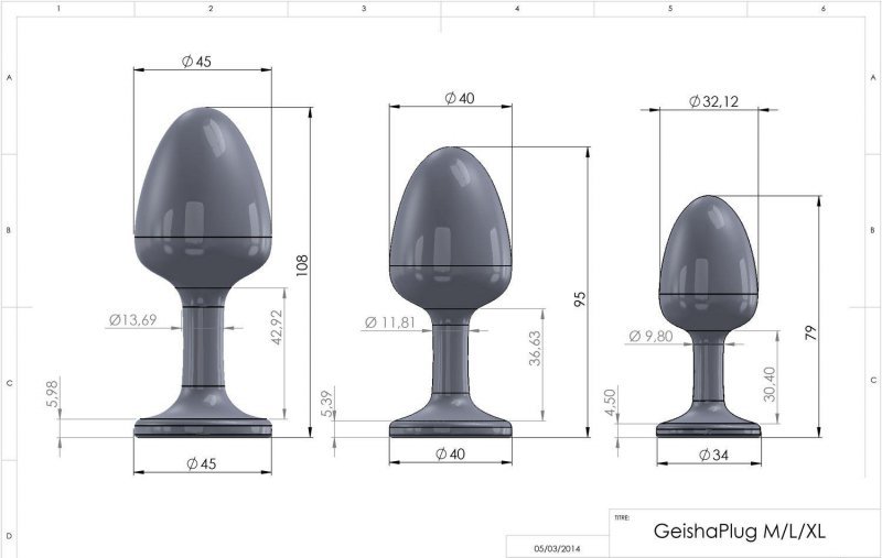 Oryginalne korek analny Dorcel Geisha Plug Diamond M
