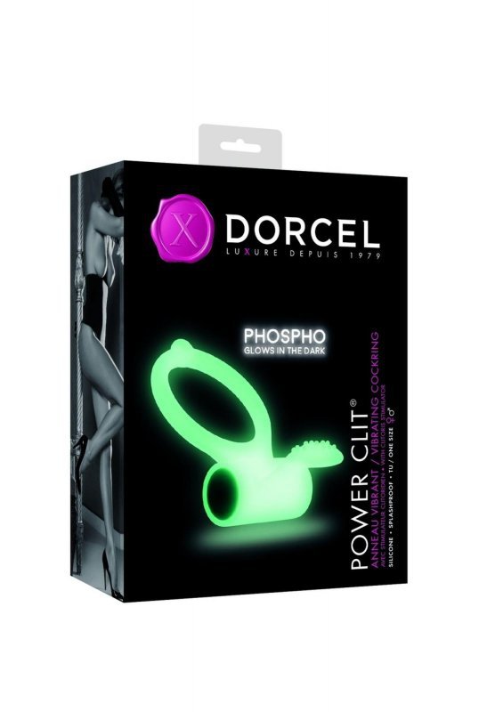 Świecący w ciemności pierścień erekcyjny Dorcel Power Clit Phospho