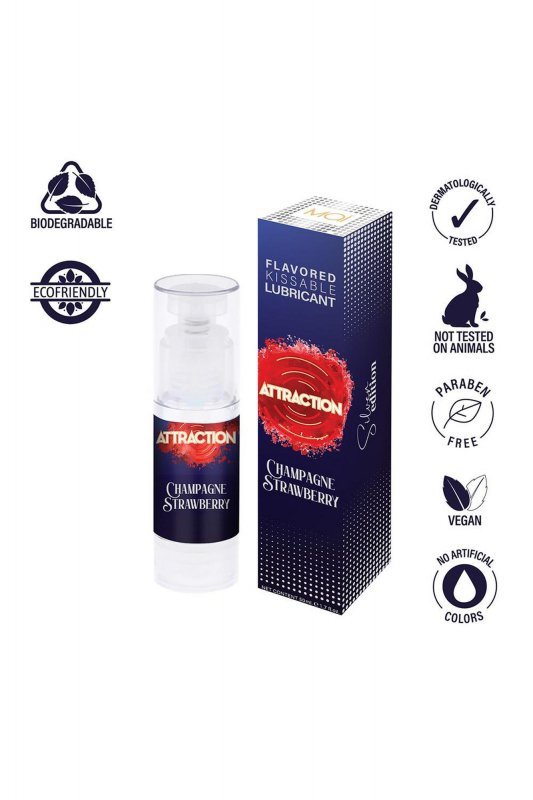 Wodny lubrykant oralny szampan z truskawkami 50 ml