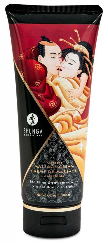 Massage cream sparkling strawberry wine