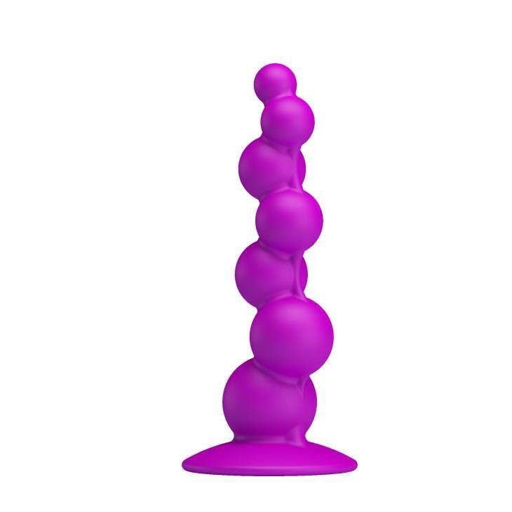 Bąbelkowy korek analny z kulkami przyssawka Pretty Love 15 cm