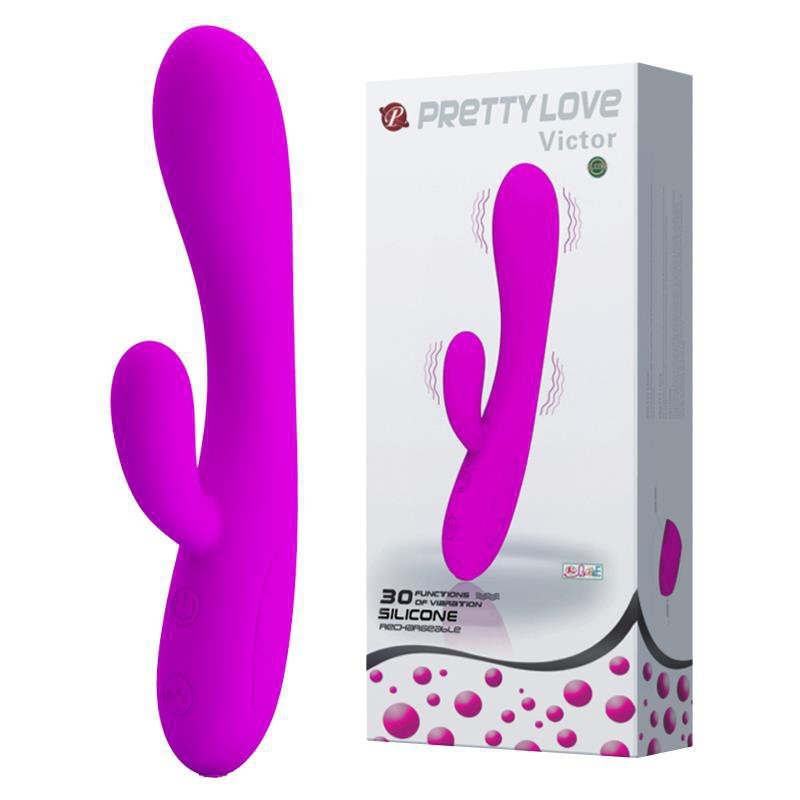 Wibrator z masażerem łechtaczki Pretty Love Victor 30 funkcji 