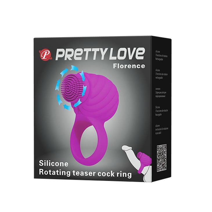 Wibrujący pierścień erekcyjny z funkcją rotacji Pretty Love Florence