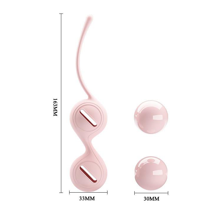 Podwójne kulki gejszy Pretty Love Kegel Tighten Up I liliowe