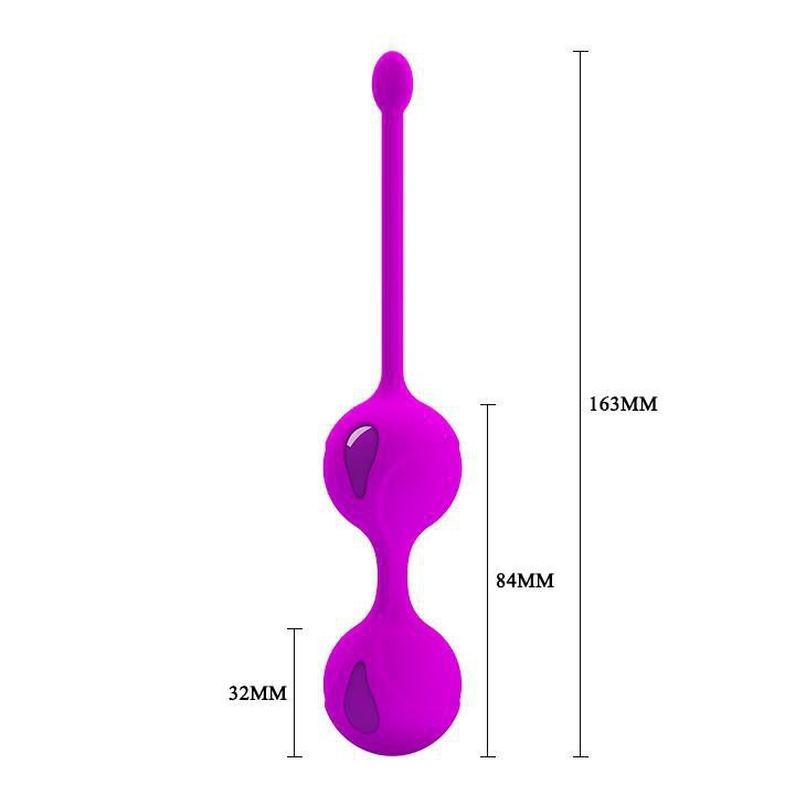Podwójne kulki gejszy Pretty Love Kegel Tighten Up Ii fioletowe