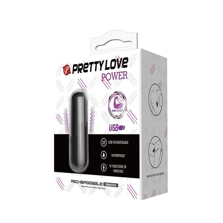 Mały kieszonkowy wibrator Pretty Love Power 12 funkcji
